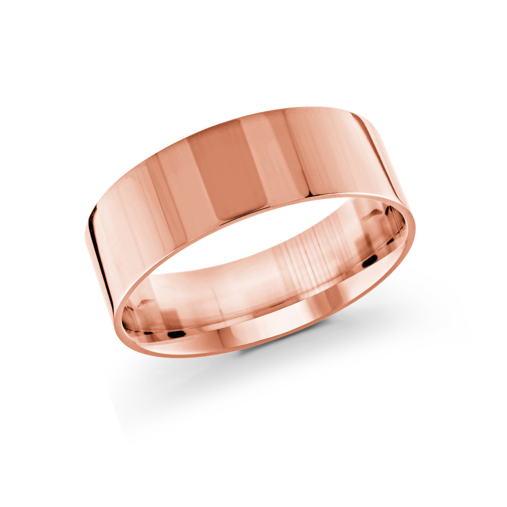 Pink Gold Men's Ring Size 8mm (J-213-08PG)